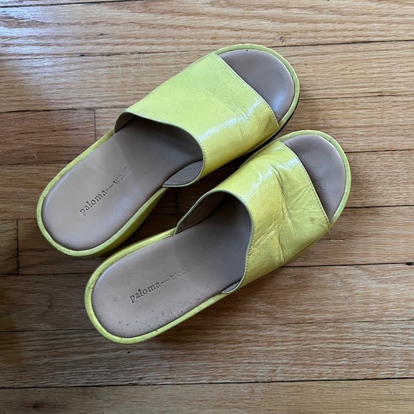 Paloma Wool Y2k style blockbuster platform yellow sandals size37 6.5 - Picture 2 of 5